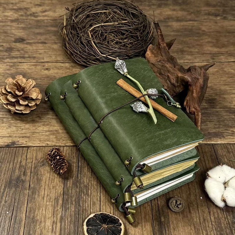 A7 A6 Pueblo, zielony, w stylu – Vintage Leather Journal Notebook recenzja i cena