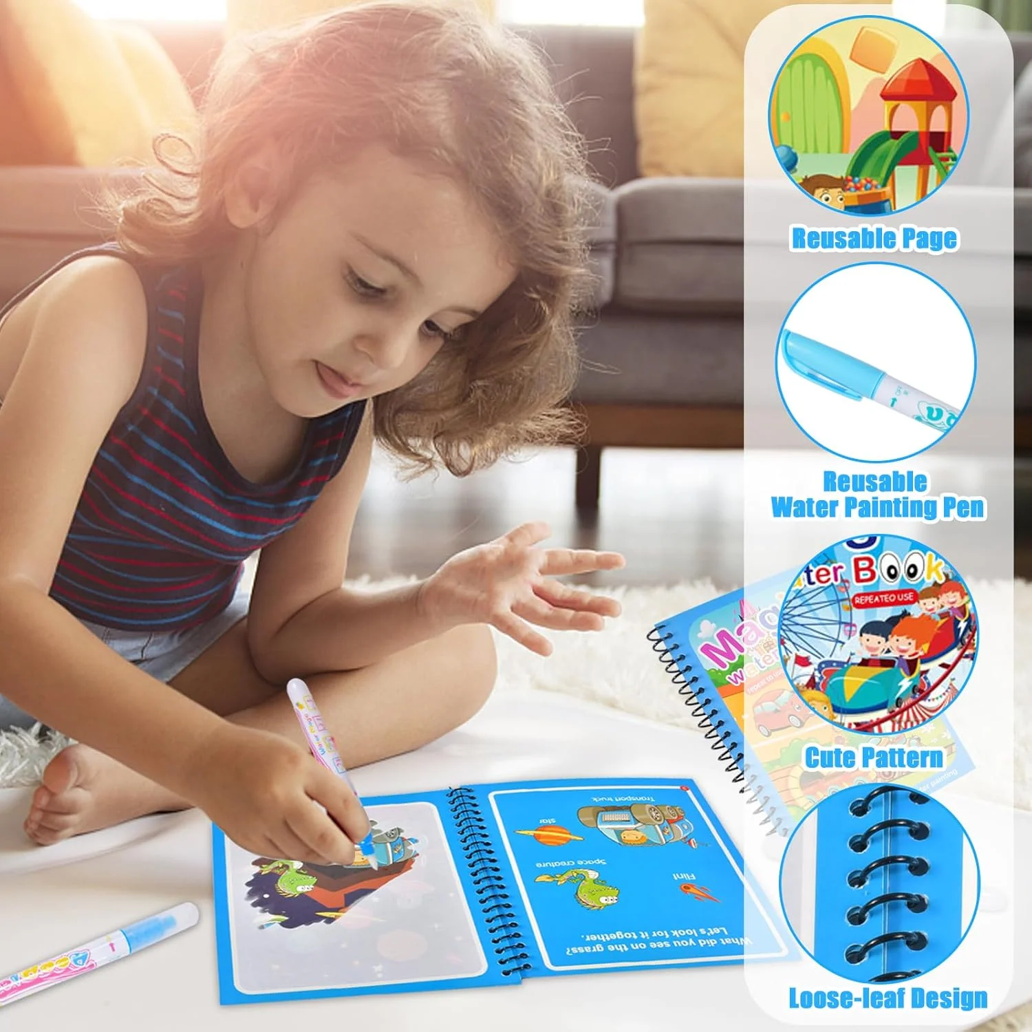 Wielorazowa książeczka do malo – Reusable Water Magic Coloring Book recenzja i cena