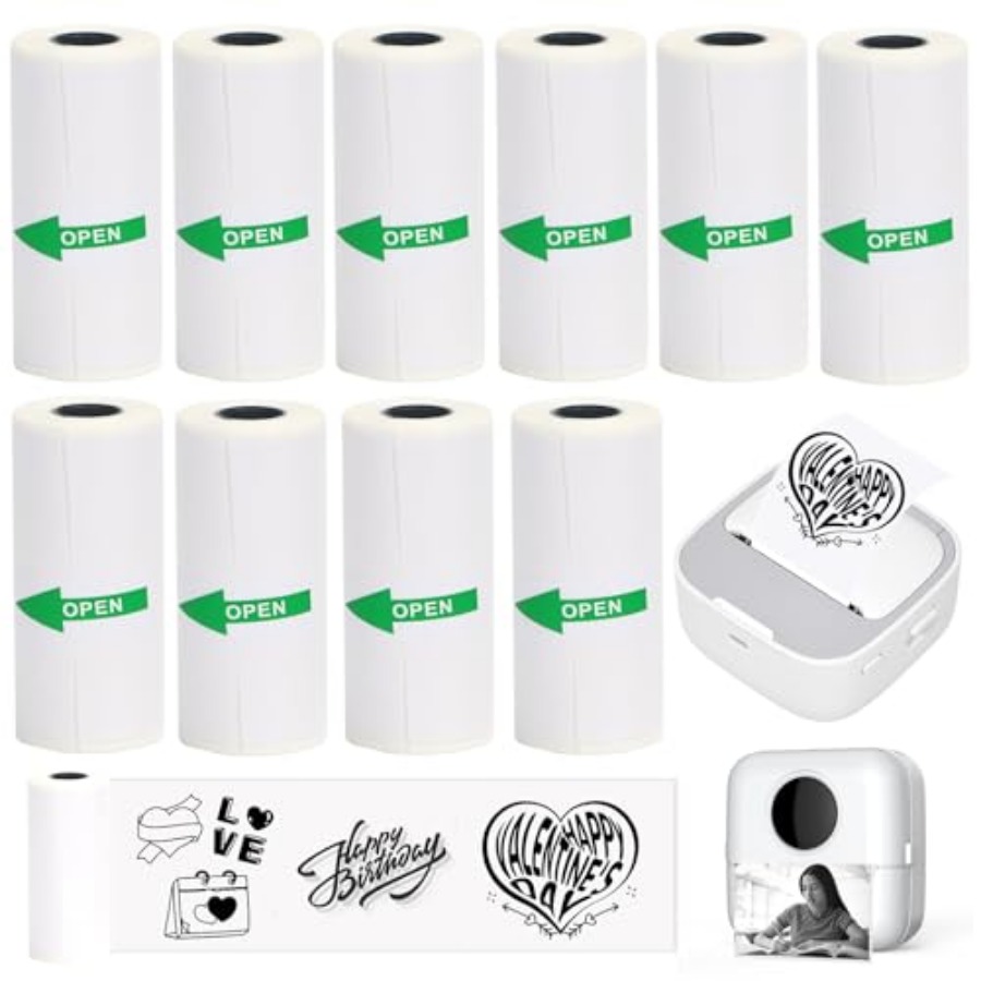 10 rolek termicznego papieru s – Mini Pocket Thermal Printer Paper Roll recenzja i cena