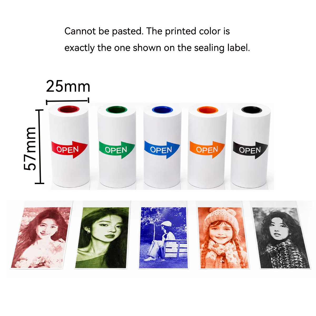 Biała/kolorowa rolka papieru t – Mini Pocket Thermal Printer Paper Roll recenzja i cena
